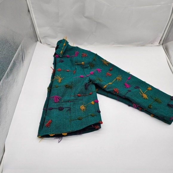 Kindred Spirit Women's Woven Colorful Fringe Short Jacket Size Medium - Picture 2 of 5